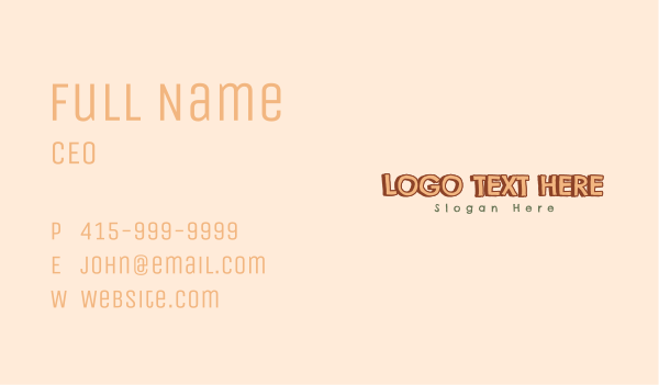 Playful Craft Wordmark Business Card Design Image Preview