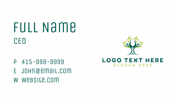 People Tree Eco Business Card Design Image Preview