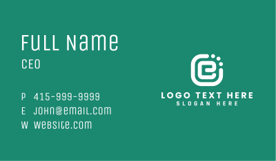 Corporate Business Letter E Business Card Image Preview