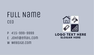 Home Carpentry Tools Business Card Image Preview