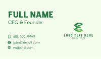 Gradient Leaf Letter E  Business Card Image Preview