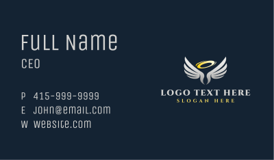 Cherub Halo Wings Business Card Image Preview