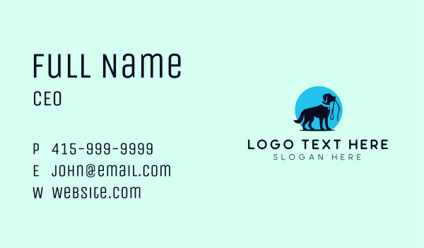 Dog Trainer Leash Business Card Design Image Preview