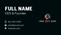 Caveman Hammer Stone Gaming Business Card Design