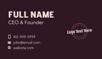 Clothing Business Wordmark Business Card Design