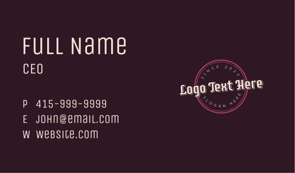 Clothing Business Wordmark Business Card Design Image Preview