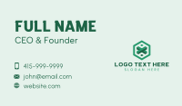 Green Letter X Emblem  Business Card Image Preview