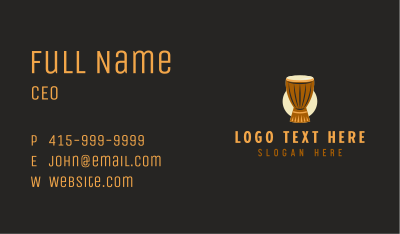 Djembe Drum Instrument Business Card Image Preview