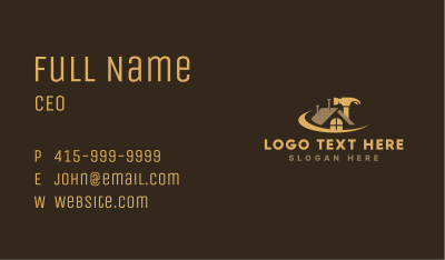 Handyman Hammer House Business Card Image Preview