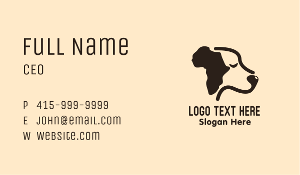 African Pet Dog Business Card Design Image Preview