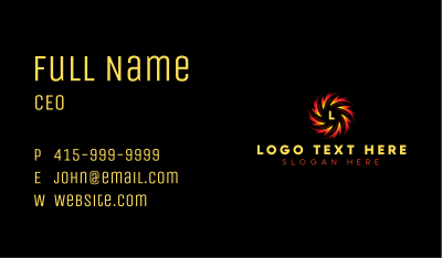 Flame Spiral Whirl Business Card Image Preview
