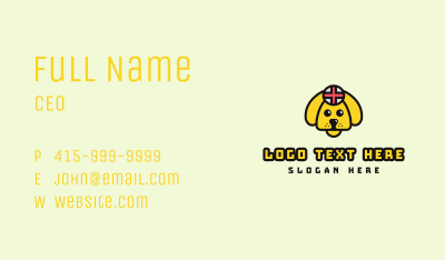 Veterinary Yellow Dog Business Card Image Preview