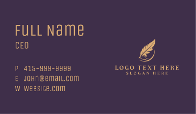 Feather Writer Publishing Business Card Image Preview