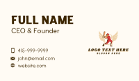 Female Cricket Batsman Business Card Image Preview