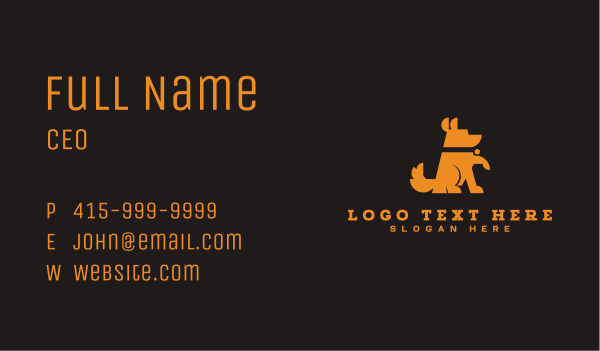 Dog Training Shelter Business Card Design Image Preview