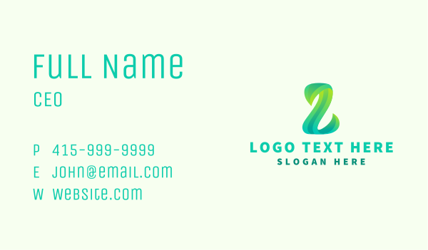 Gradient Business Letter Z Business Card Design Image Preview