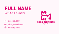 Pink Heart Video Camera Business Card Image Preview