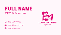 Pink Heart Video Camera Business Card Design