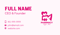 Pink Heart Video Camera Business Card Image Preview