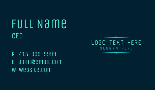 Automotive Tech Wordmark Business Card Design Image Preview