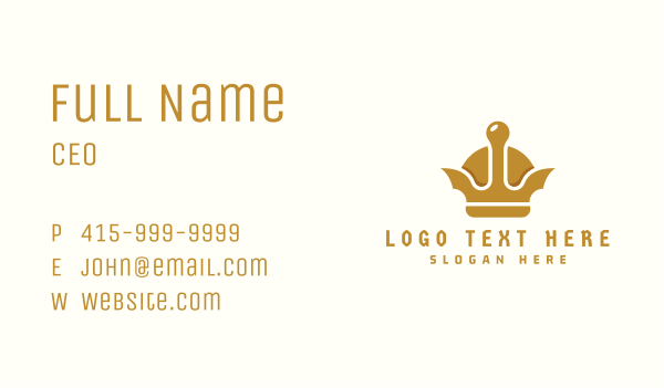 Gold Viking Crown Business Card Design Image Preview