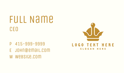 Gold Viking Crown Business Card Image Preview