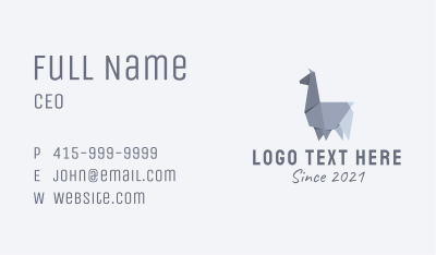 Grey Lamma Papercraft  Business Card Image Preview