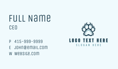 Veterinarian Pet Grooming Business Card Image Preview