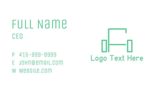 Green Sofa Lines Business Card Design Image Preview
