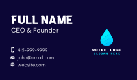 Water Sanitizer Drop Business Card Design