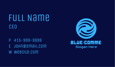 Blue Weather Forecast Business Card Image Preview