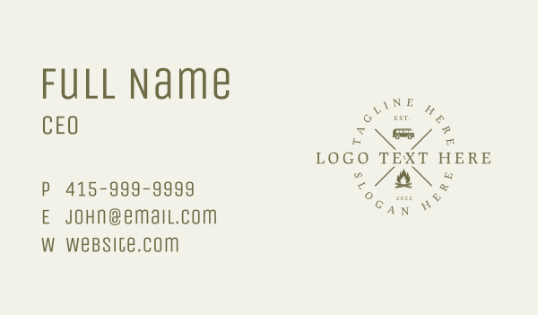 Camping Nature Park Business Card Design Image Preview
