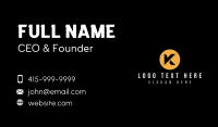 Circle Startup Corporate Letter K Business Card Design