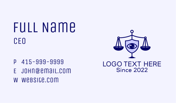 Legal Scale Security  Business Card Design Image Preview