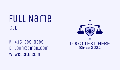Legal Scale Security  Business Card Image Preview