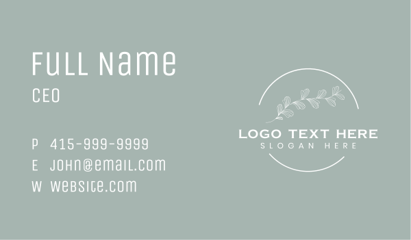 Organic Gardening Leaves Business Card Design Image Preview