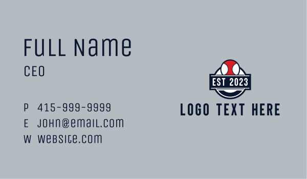 Baseball Sports League Business Card Design Image Preview