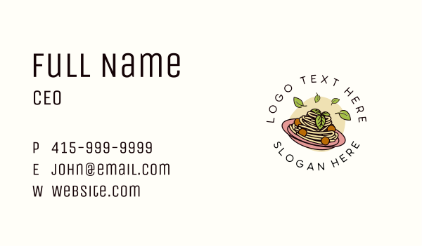 Organic Pasta Restaurant Business Card Design Image Preview