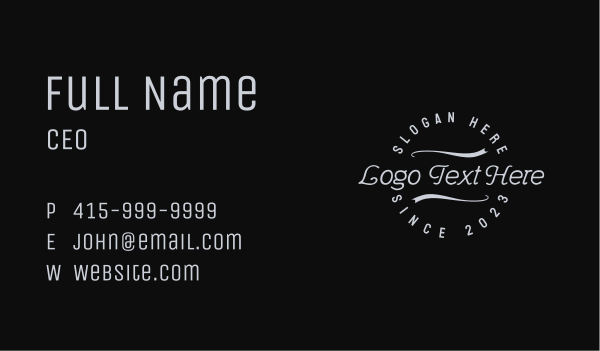 Fashion Designer Wordmark Business Card Design Image Preview