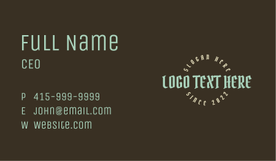 Classic Vintage Clothing Wordmark Business Card Image Preview