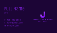 Pixel Letter J Business Card Image Preview