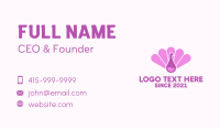Pink Peacock Droplet Business Card Image Preview