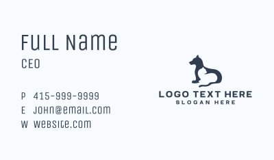 Dog Cat Pet Grooming Business Card Image Preview