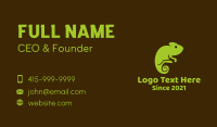 Nature Green Chameleon Business Card Image Preview