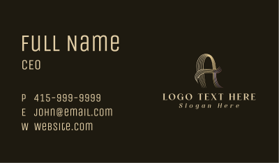 Gold Letter A Business Business Card Image Preview