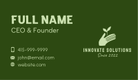 Silhouette Seedling Hand  Business Card Image Preview