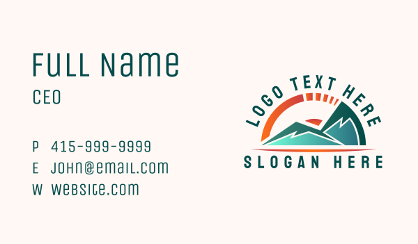 Mountain Nature Gauge Business Card Design Image Preview