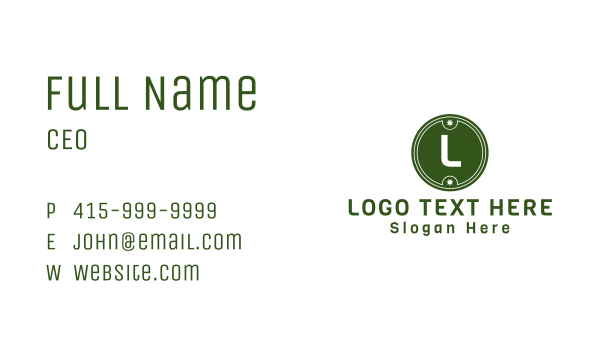 Green Stars Badge Business Card Design Image Preview