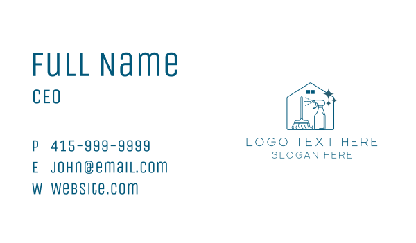 House Cleaning Tools Business Card Design Image Preview