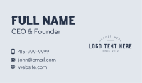 Masculine Brand Wordmark Business Card Image Preview